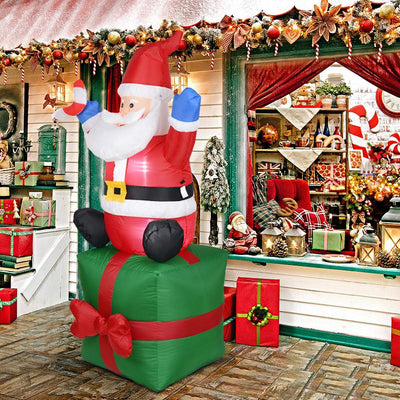 Decoración Navideña Inflable Santa Claus con Luz LED - Soldado Navideño para Jardín - Image 2