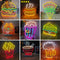 Letrero Neón LED Hamburguesa y Pizza