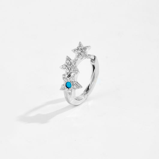 Aretes Estrella de Cinco Puntas en Plata 925 con Circón - Image 39