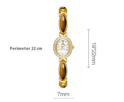 Reloj de Cadena Ojo de Tigre Natural - Diseño Vintage Clásico - Image 7