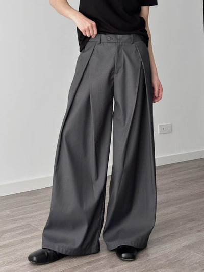 Pantalones Holgados Drapeados Hasta el Piso para Hombre - Image 21