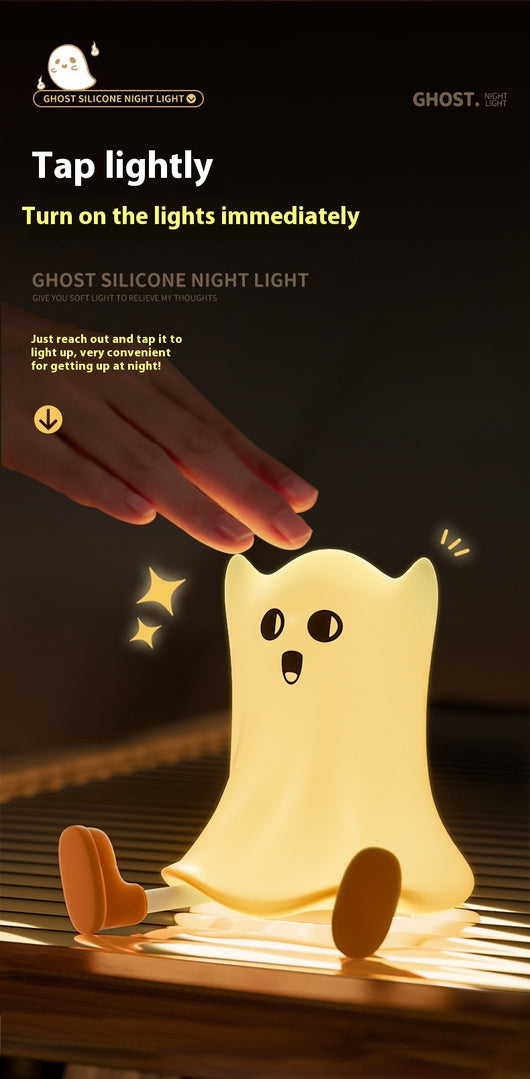 Lámpara Fantasma de Silicona Táctil - Luz Nocturna Suave y Decorativa - Image 16