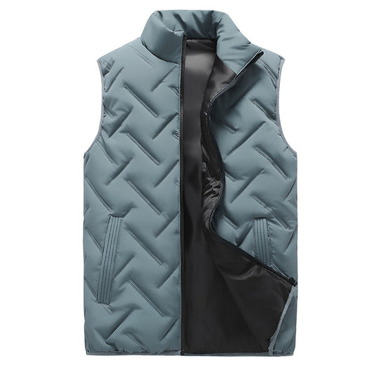 Chaleco Acolchado de Plumón para Hombre - Abrigo Suelto Otoño Invierno - Image 7
