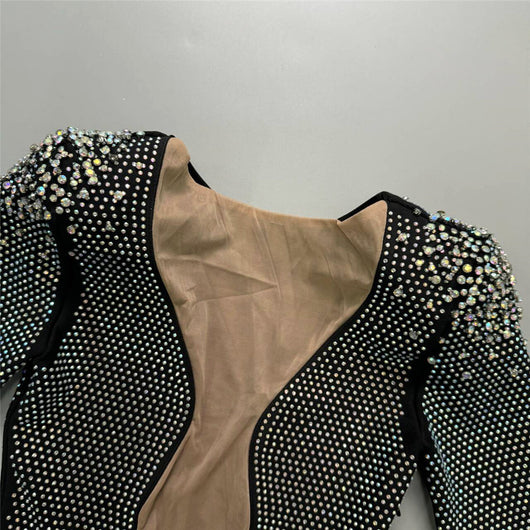 Vestido Ajustado con Strass y Diseño Cruzado - Image 19