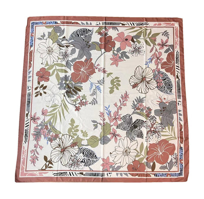 Pañuelo de Seda Estampado Floral 110cm - Image 10