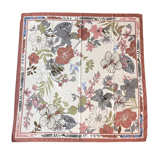 Pañuelo de Seda Estampado Floral 110cm - Image 10