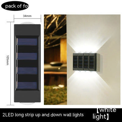 Lámpara Solar Doble de Pared para Exterior - Iluminación Impermeable para Jardín - Image 6