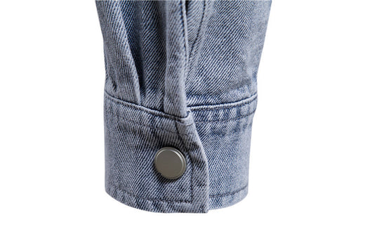 Chaqueta Denim Vintage con Solapa Europea Efecto Lavado - Image 11