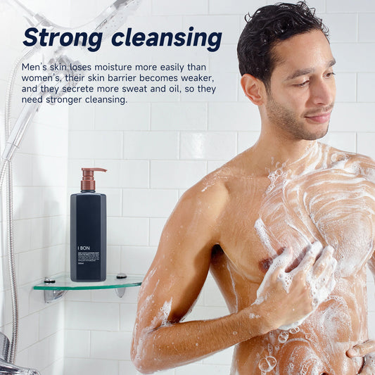 Gel de Baño para Hombre 500ml - Control de Grasa, Eliminador de Olores y Humectante
