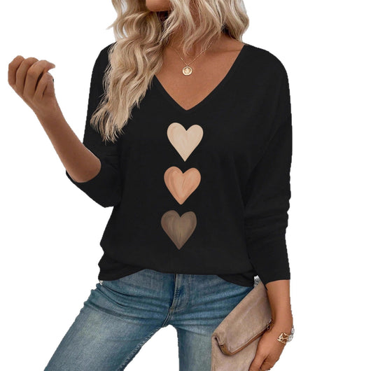 Blusa Casual de Cuello V y Manga Larga para Mujer - Image 5