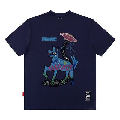 Playera Oversize Suelta American Street de Manga Corta - Image 3