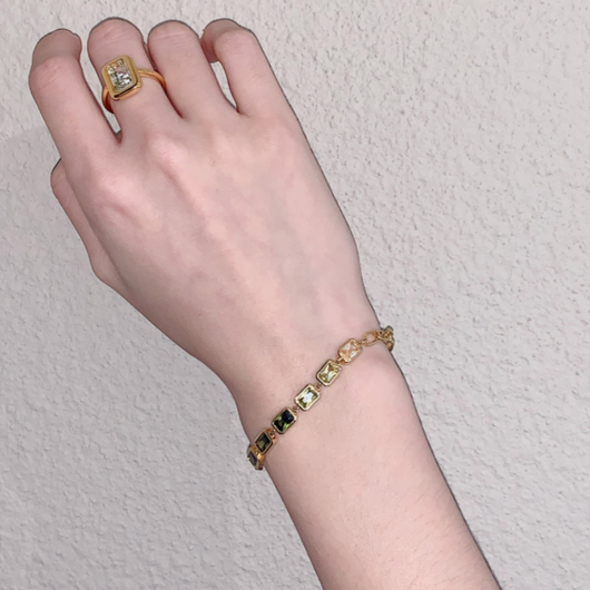 Pulsera Vintage con Gemas Degradadas para Mujer - Image 4