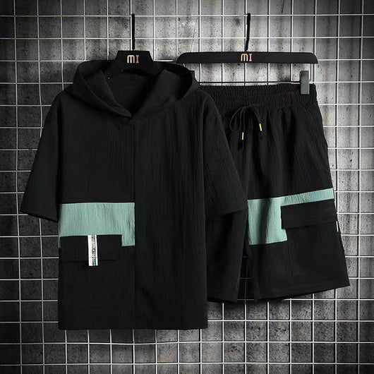 Conjunto Deportivo Hombre: Sudadera con Capucha y Shorts Elásticos - Image 8