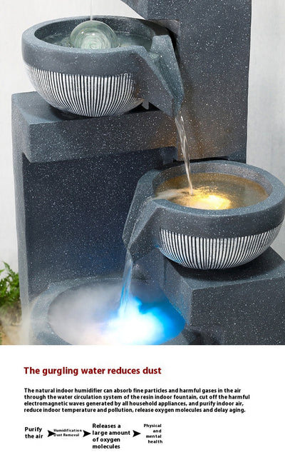 Fuente de Agua Decorativa con Humidificador para Sala de Estar - Image 33