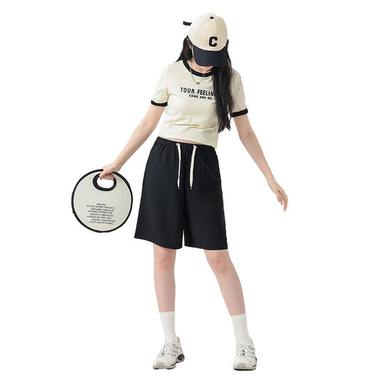 Shorts Premamá Cortos de Cintura Alta Pierna Ancha Verano Ligero - Image 4