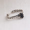 Anillo Vintage Huevo Circón Negro