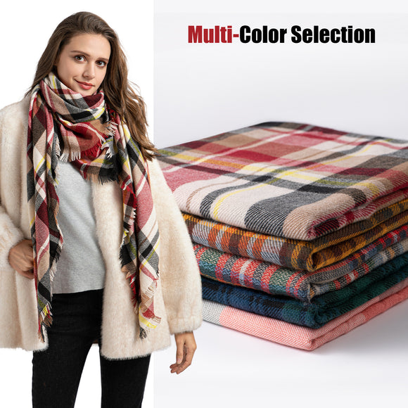 Pañoleta Cuadrada Escocesa Otoño Invierno - Diseño Europeo Americano