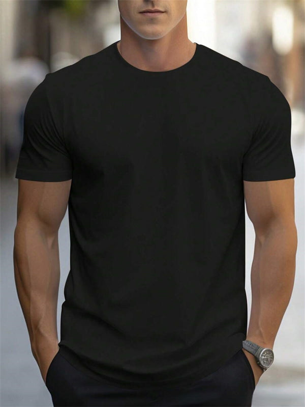 Camiseta Retro Estampada de Manga Corta para Hombre