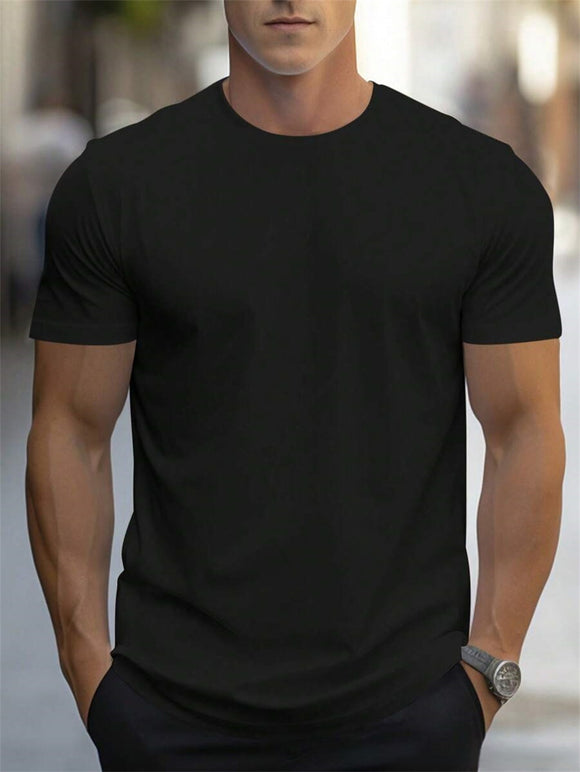 Camiseta Retro Estampada de Manga Corta para Hombre