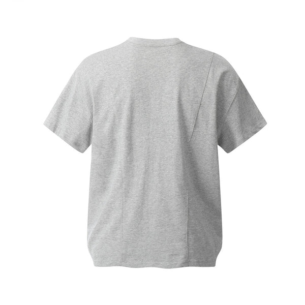 Playera Hombre Manga Corta con Cierre Decorativo en Color Sólido