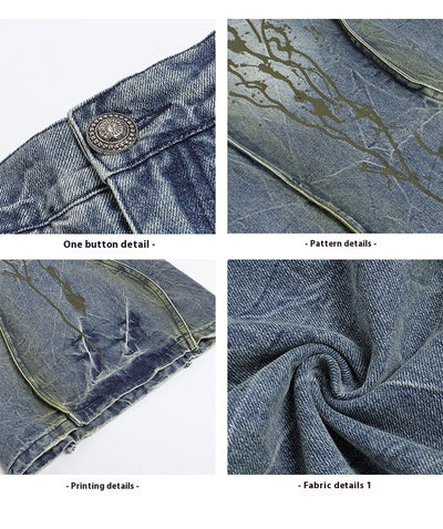 Jeans Anchos Desgastados Estilo Industrial American Street - Image 9
