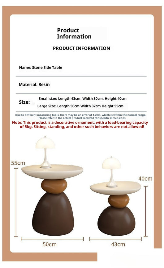 Mesa Lateral de Diseño Crema Lujo - Mesita de Café Minimalista Premium - Image 8