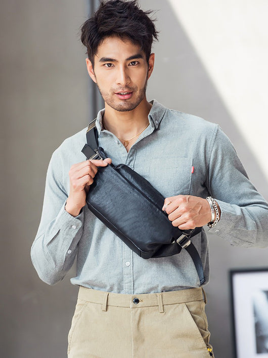 Bolsa de Pecho en Cuero Genuino para Hombre - Estilo Moderno - Image 7