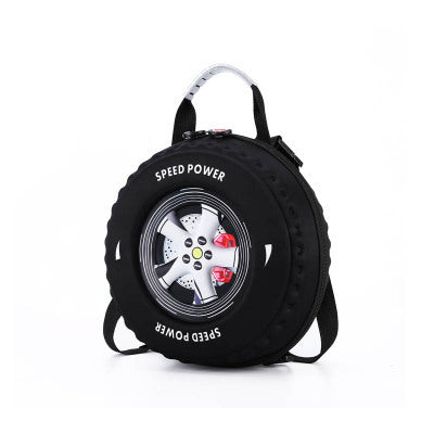 Mochila Pequeña para Niños Personalizada - Diseño 3D de Llanta para Kínder - Image 6