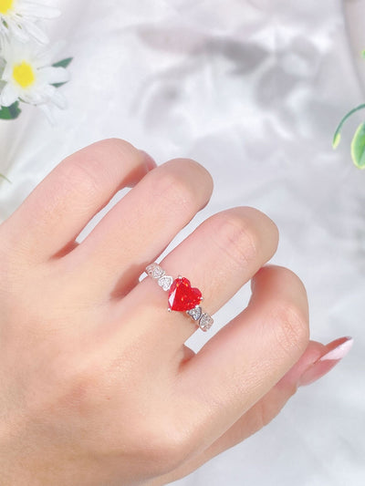 Anillo Vintage Rubí Rojo Sangre de Paloma con Diamante T Square en Plata 925 - Image 13