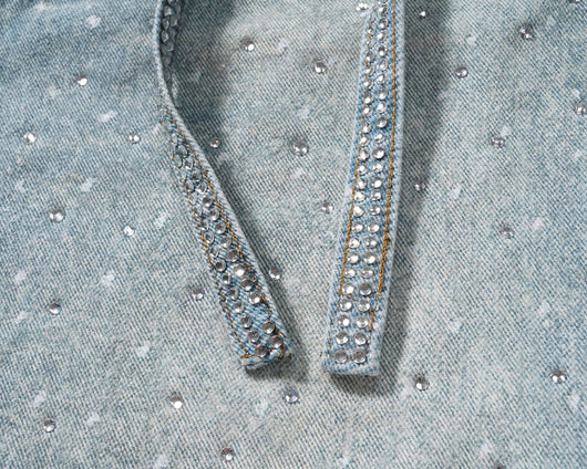 Shorts de Mezclilla con Cinturón Brillante Estilo Ins - Image 21