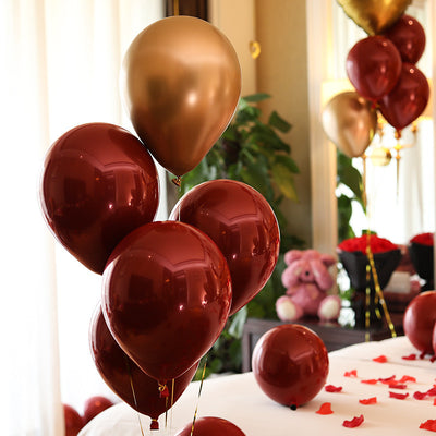 Pack 50 Globos Látex Rojo Perlado Doble Capa - Decoración Elegante para Bodas y Celebraciones - Image 4