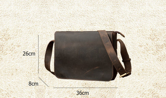 Bolso de Cuero Vintage para Hombre - Estilo Retro Casual - Image 7