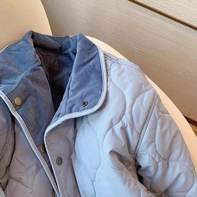 Chaqueta de Pana Azul Antienvejecimiento en Algodón para Mujer - Image 4