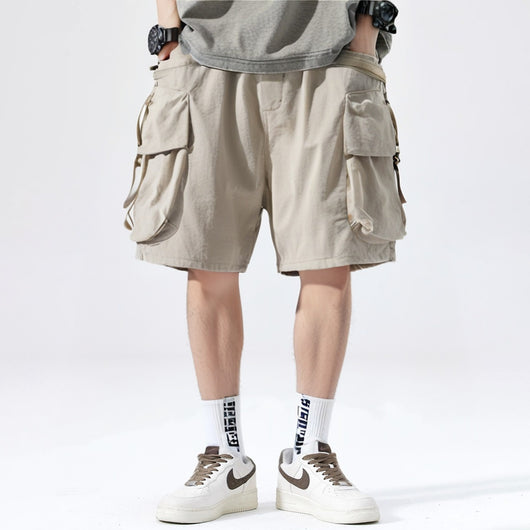 Pantalones Cortos Sueltos Japoneses con Bolsillos Grandes para Hombre - Image 25