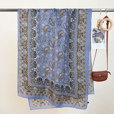 Pañuelo Foulard de Seda Premium con Protección Solar - Diseño Clásico Versátil - Image 9