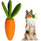 Juguete Masticable para Perros en Forma de Zanahoria - Goma Resistente con Sonido Chirriante