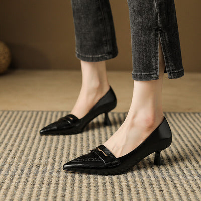 Zapatos de Tacón Medio con Punta Fina y Detalles Calados - Tallas Grandes - Image 11