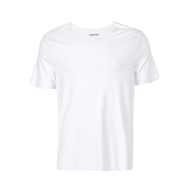 Playera Casual Modal de Manga Corta Color Sólido para Hombre - Image 5