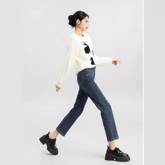 Jeans Cortos Acolchados para Mujer con Forro Térmico - Image 2