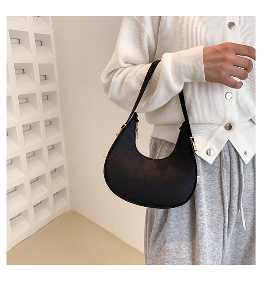Bolso Retro de Fieltro con Detalle de Hendidura Axilar - Image 15