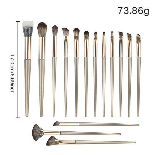 Set de 15 Brochas de Maquillaje Profesional con Flores Estampadas - Image 12