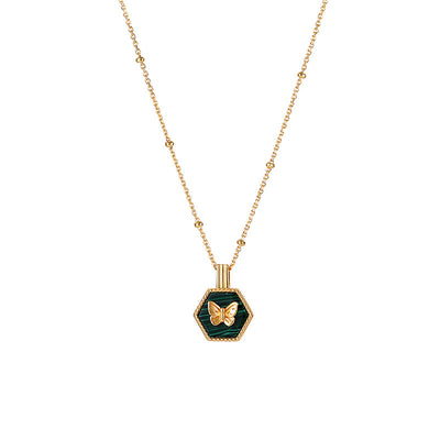 Collar Delicado de Malaquita con Diseño Minimalista - Image 8