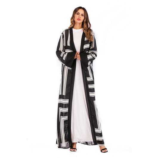 Cardigan Robe Holgado con Encaje Estilo Musulmán para Mujer - Image 9