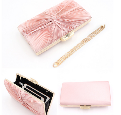 Bolso de Noche Elegante con Pliegues y Asa de Cadena - Image 11