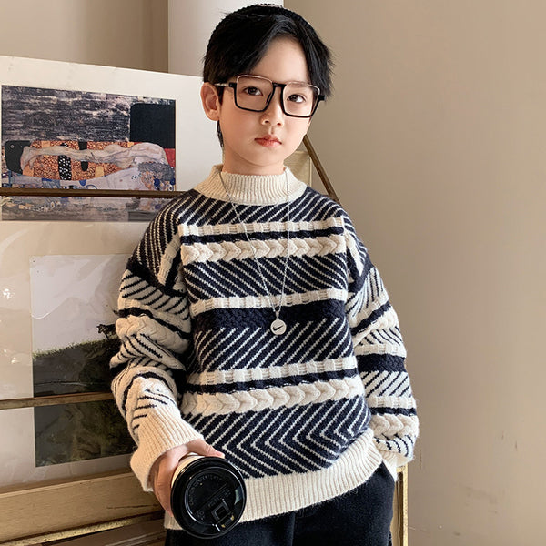 Suéter Occidental Moderno para Niños - Abrigo Invierno Estilo Actual