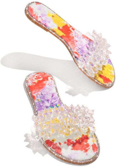 Pantuflas Elegantes con Rhinestones y Suela Plana para Dama - Image 6