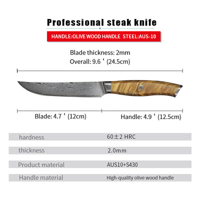 Cuchillo Damasco para Carne Acero Inoxidable Premium - Image 5