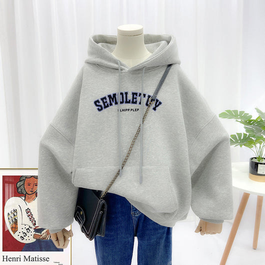 Sudadera Casual con Capucha y Bolsillos Grandes - Estampado Letras Manga Larga - Image 10