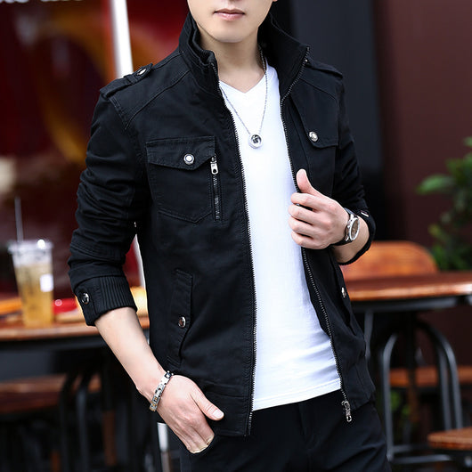Abrigo Coreano de Algodón para Hombre Talla Grande - Image 9