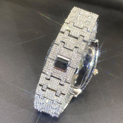 Reloj Hip Hop para Hombre con Cristales Brillantes y Movimiento de Cuarzo - Image 11